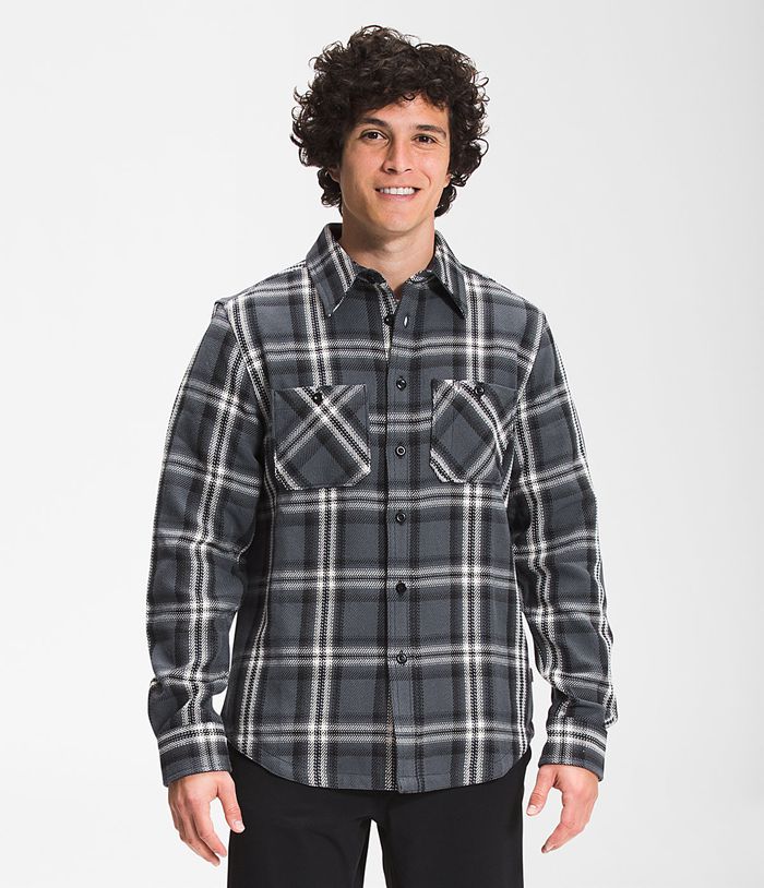 The North Face Overhemd Heren Valley Twill Flannel ELJS61574 - Grijs